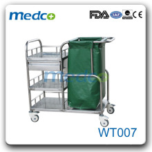 WT007 Edelstahl Krankenhaus Leinen Laufkatze 304 Edelstahl Trolley